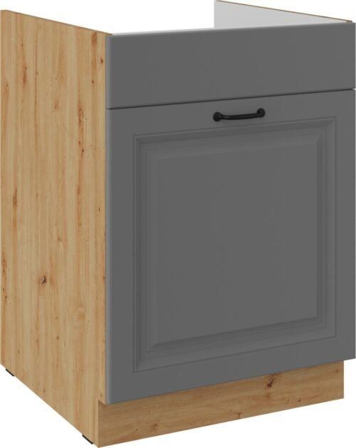 Base cabinet 60 cm, sink, drawer, Stillo artisan/dust grey, 60 ZL, 1S, BB, PREMIUM BOX