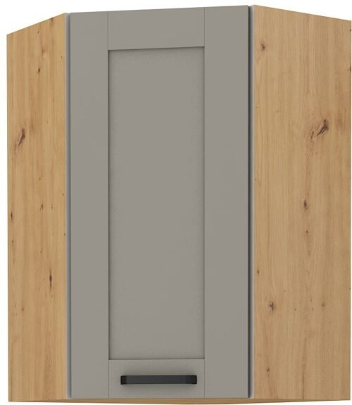 Upper corner cabinet 60 cm Luna artisan/clay grey 60×60 GN-90 (45 degrees) 1F