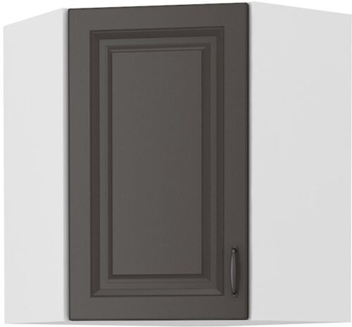 Upper corner cabinet 60 cm Stillo white/graphite 60×60 GN-72 45 degrees 1F