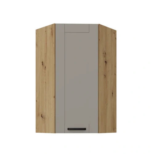 Upper corner cabinet 60 cm Luna artisan/clay grey 60×60 GN-108 (45 degrees) 1F