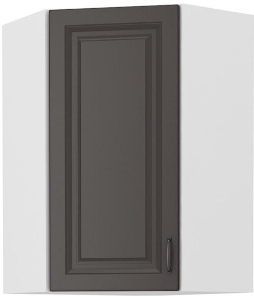 Upper corner cabinet 60 cm Stillo white/graphite 60×60 GN-90 45 degrees 1F