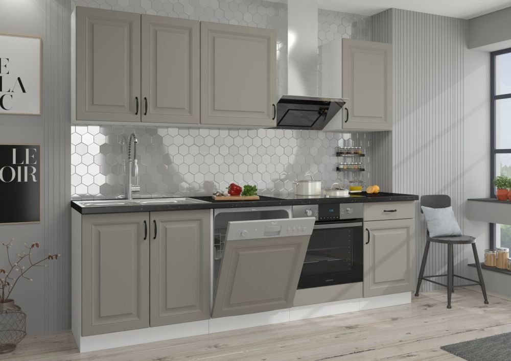 Wall cabinet with hood 50 cm Stillo white/clay gray 50 GU-36 1F - Image 5