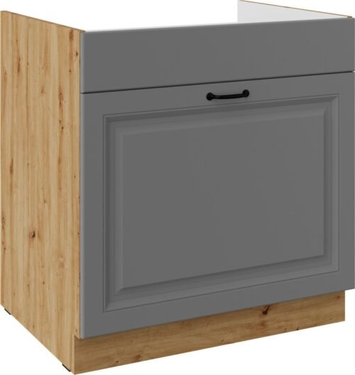 Base cabinet 80 cm, sink, drawer, Stillo artisan/dust grey, 80 ZL, 1S, BB, PREMIUM BOX