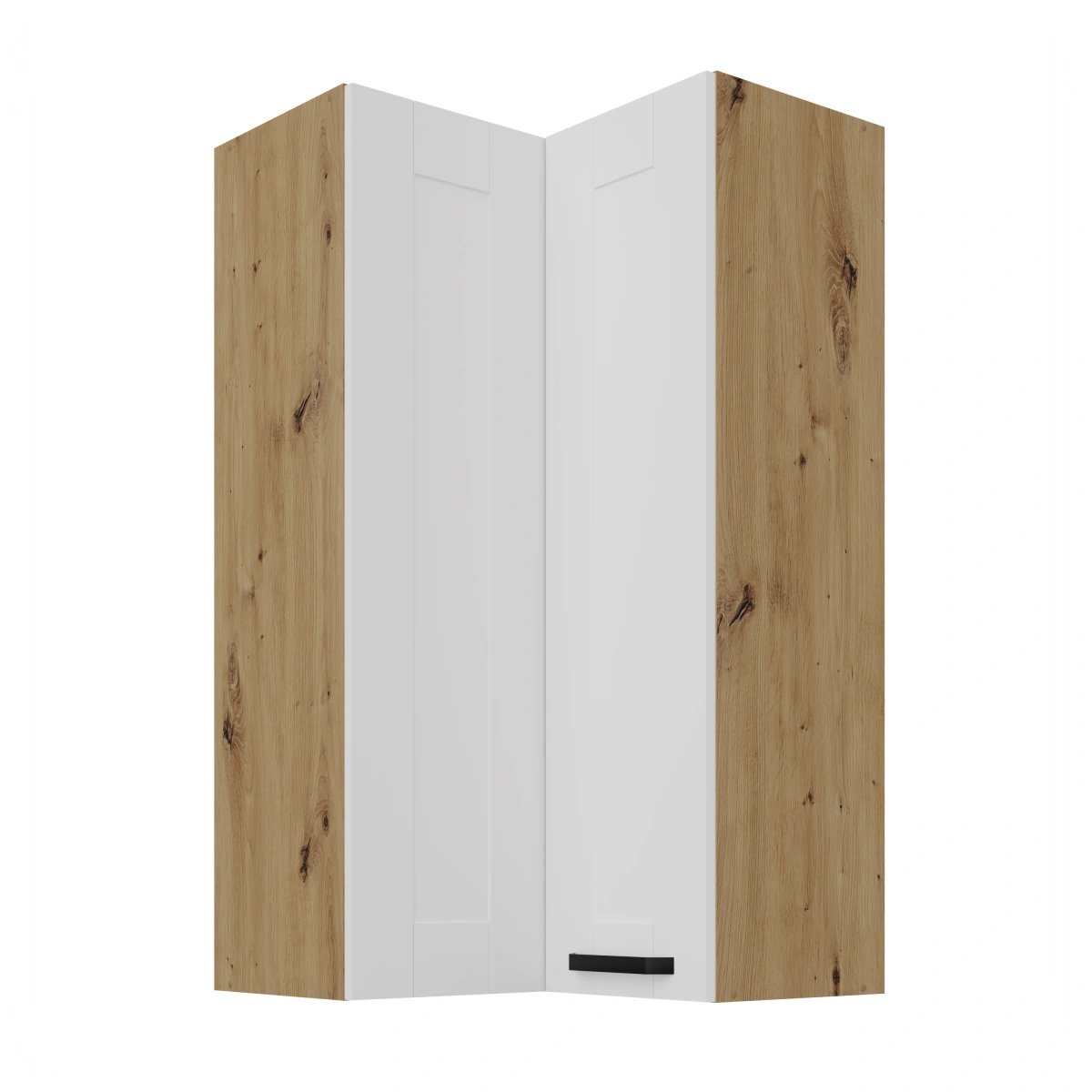 Upper corner cabinet 60 cm Luna white/artisan 60x60 GN-108 2F 90 degrees