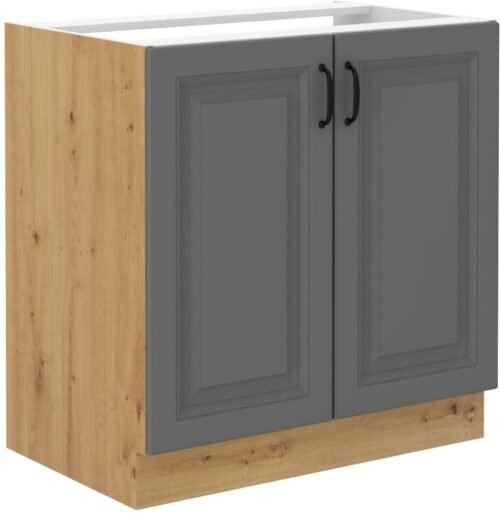Base cabinet 80 cm, Stillo artisan/dust grey sink 80 ZL 2F BB