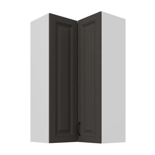 Upper corner cabinet 60 cm Stillo white/graphite 60×60 GN-108 2F 90 degrees