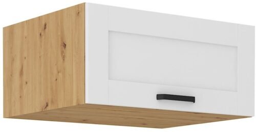 Low deep wall cabinet 80 cm Luna white/artisan 80 NAGU-36 1F