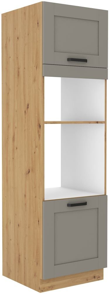 Luna artisan/claygrey 60 DPM-210 2F column cabinet 60 cm oven and microwave