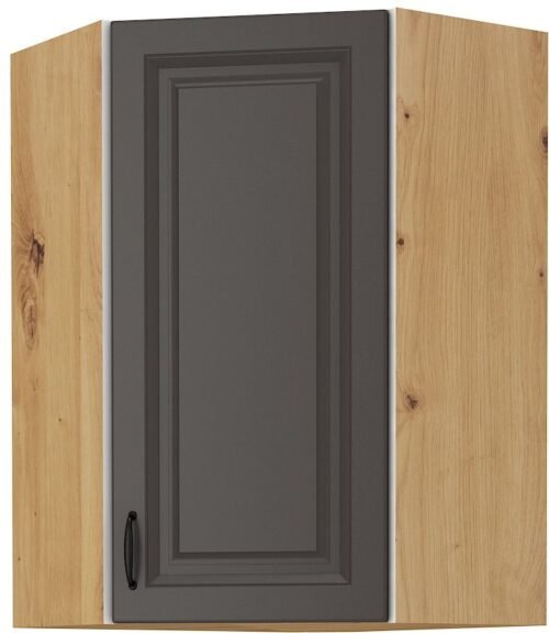 Upper corner cabinet 60 cm Stillo artisan/graphite color 60×60 GN-90 (45 degrees) 1F