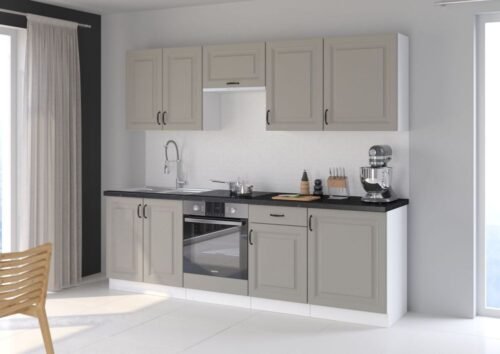 Stillo white/clay gray kitchen set, kitchen 250 cm