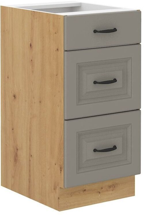 Base cabinet 40 cm with drawers Stillo artisan/clay grey 40 D 3S BB