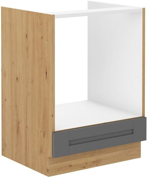 Base cabinet 60 cm Luna artisan/dust grey oven 60 D gas BB