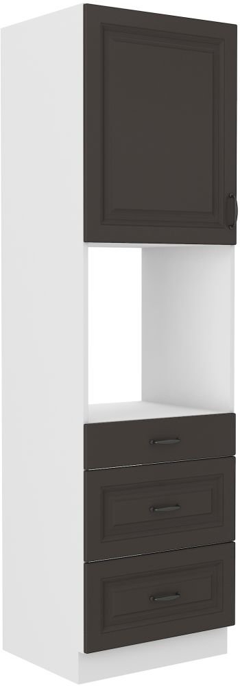60 cm column oven with drawers Stillo white/graphite 60 DPS-210 3S 1F