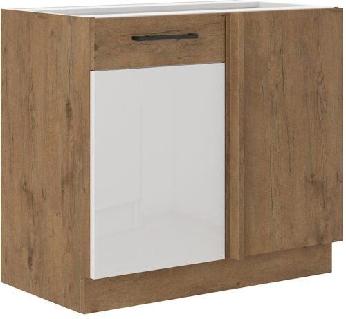 Vigo base corner cabinet, white glossy, 105 ND 1F BB
