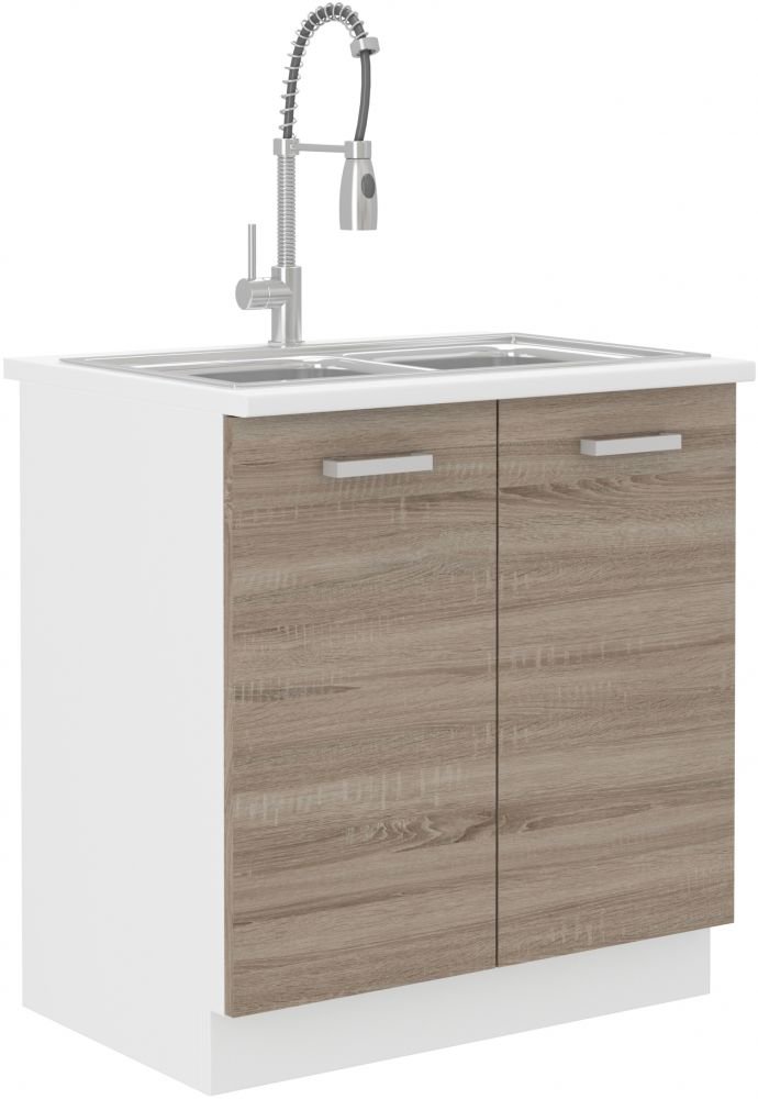 Base cabinet 80 cm Dave 80ZL2F sink with countertop