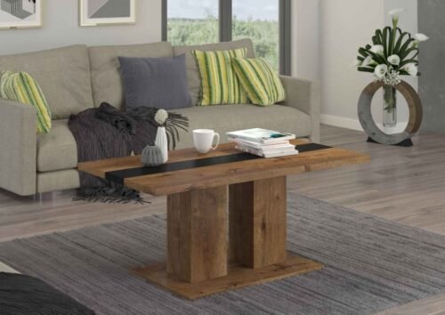 Boston coffee table, oak Lefkas/matte black