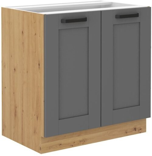 Base cabinet 80 cm Luna artisan/dust grey 80 D 2F BB