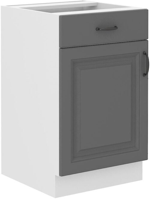 Base cabinet 50 cm with drawer Stillo white/dust grey 50 D 1F 1S