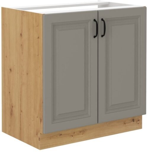 Base cabinet 80 cm, Stillo artisan/clay grey sink 80 ZL 2F BB