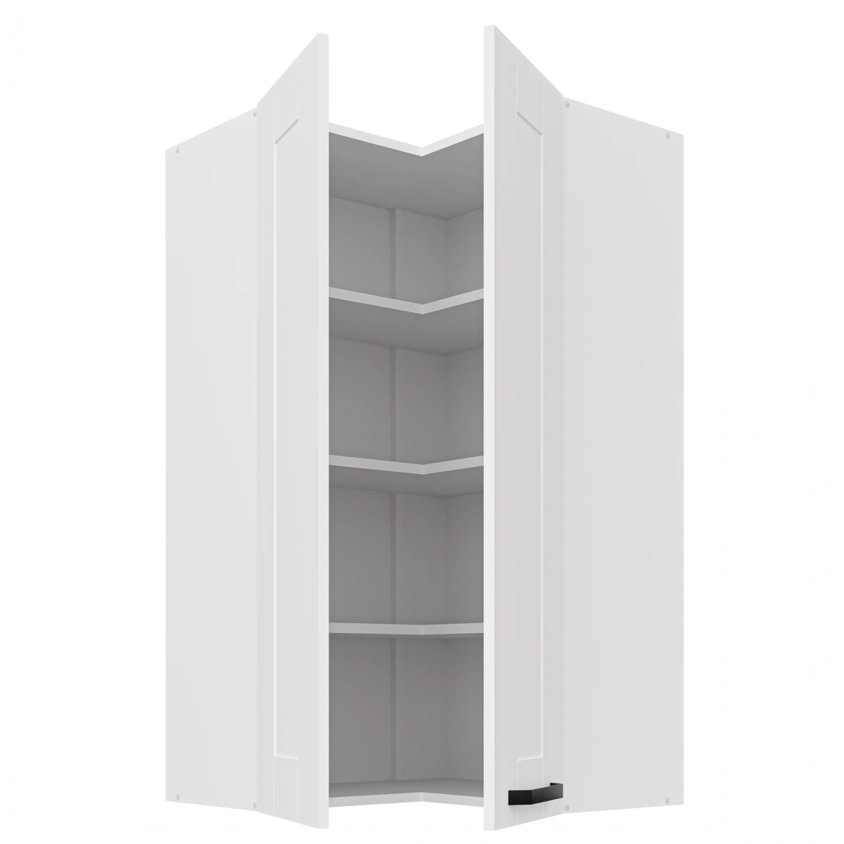 Upper corner cabinet 60 cm Luna white 60x60 GN-108 2F 90 degrees - Image 2