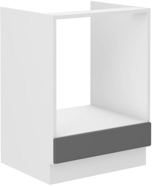 Base cabinet 60 cm Stillo oven, white/dust grey, 60 D gas hob, BB