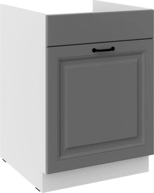 Base cabinet 60 cm, sink, drawer, Stillo, white/dust grey, 60 ZL, 1S, BB, PREMIUM BOX