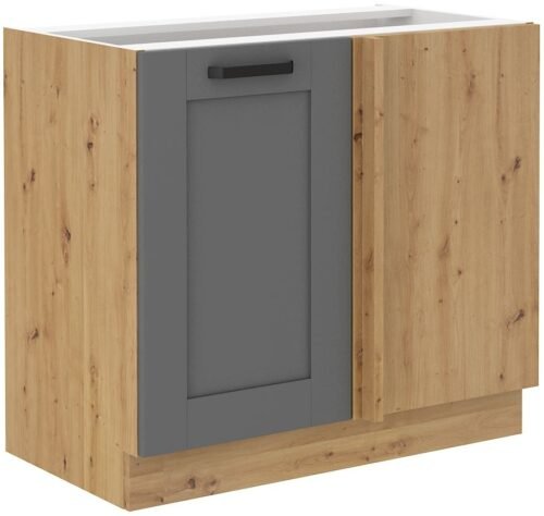 Base corner cabinet 105/60 cm Luna artisan/dust grey 105 ND 1F BB