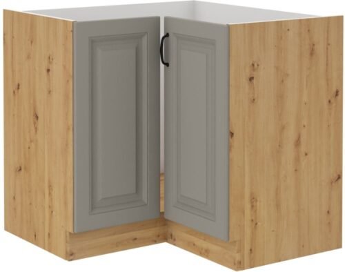 Base corner cabinet 90/90 cm Stillo artisan/clay gray 90×90 ND 2F BB