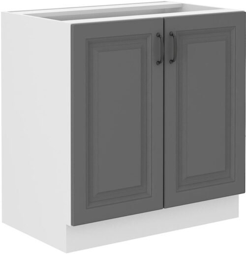 Base cabinet 80 cm Stillo white/dust grey 80 D 2F BB