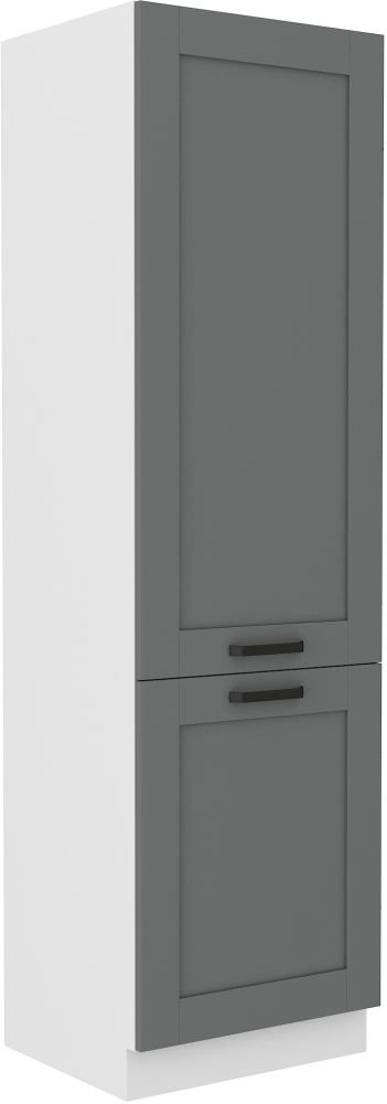 Luna 60 cm tall refrigerator cabinet, white/dust grey, 60 LO-210 2F