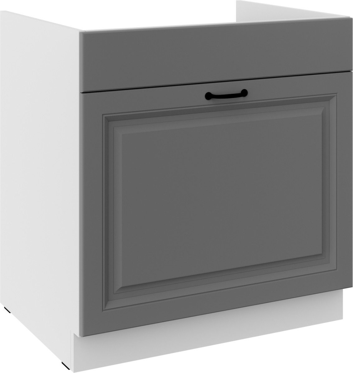 Base cabinet 80 cm, sink, drawer, Stillo, white/dust grey, 80 ZL, 1S, BB, PREMIUM BOX