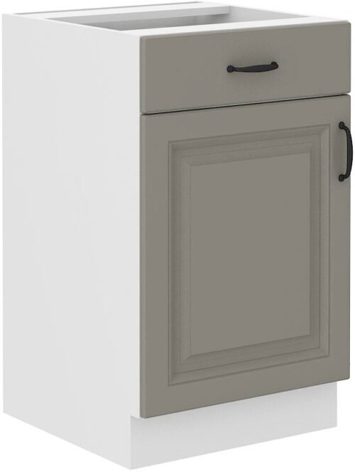 Base cabinet 50 cm with drawer Stillo white/clay grey 50 D 1F 1S