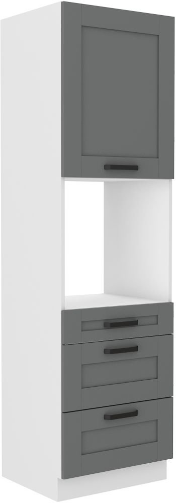 60 cm column oven with drawers Luna white/dusty grey 60 DPS-210 3S 1F