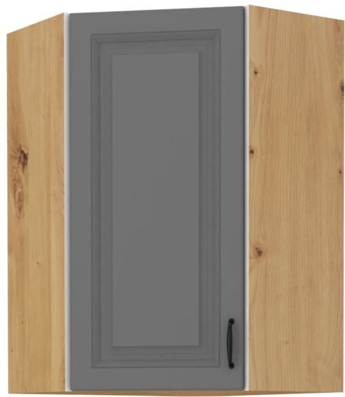 Upper corner cabinet 60 cm Stillo artisan/dust grey 60×60 GN-90 (45 degrees) 1F