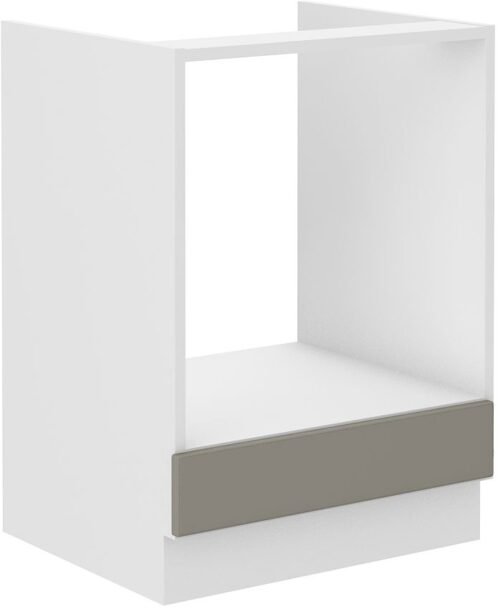 Base cabinet 60 cm Stillo oven white/clay grey 60 D gas BB