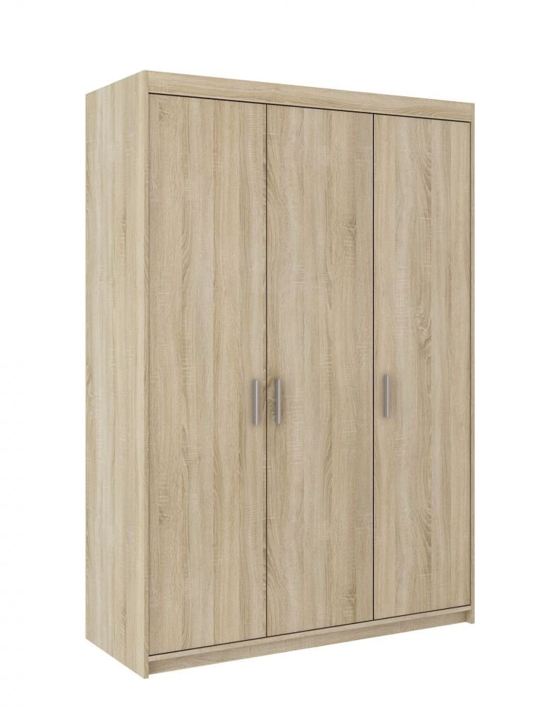 Elena 3D three-door wardrobe, Sonoma oak