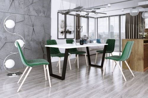 Cezar loft table, matte white, 4 sizes