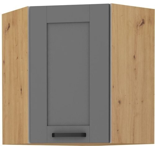 Upper corner cabinet 60 cm Luna artisan/dust grey 60×60 GN-72 (45 degrees) 1F