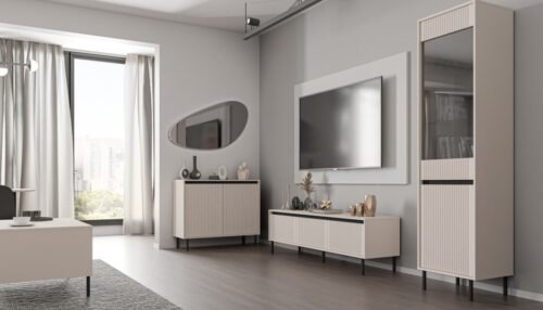 Beige Osaka Living Room Wall Cabinet