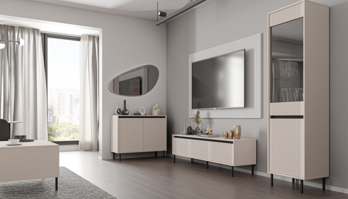 Beige Osaka Living Room Wall Cabinet
