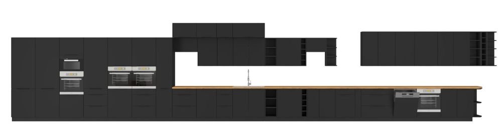Wall cabinet 60 cm Wall black matt 60 G-108 1F - Image 6