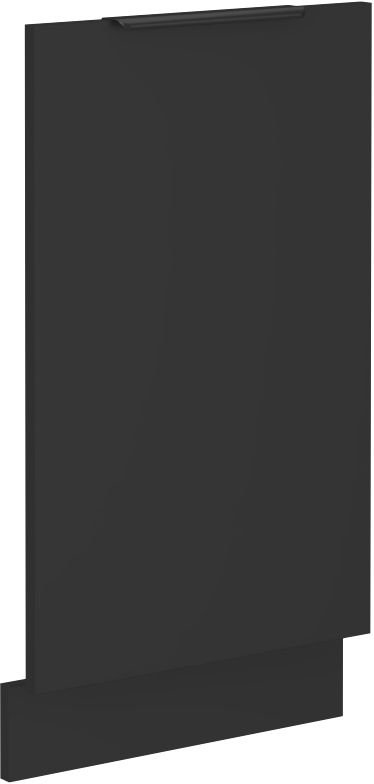 Dishwasher front, 45 cm, coated, black matt, Wall, ZM, 713x446