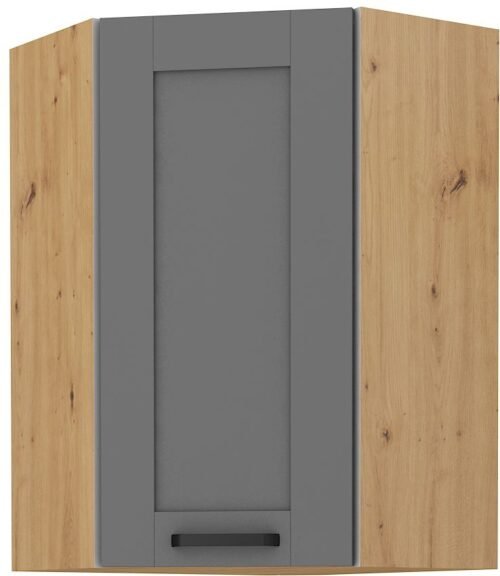 Upper corner cabinet 60 cm Luna artisan/dust grey 60×60 GN-90 (45 degrees) 1F