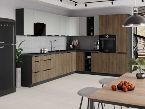 Corner kitchen set, corner kitchen Monza – Arona 315/250 cm