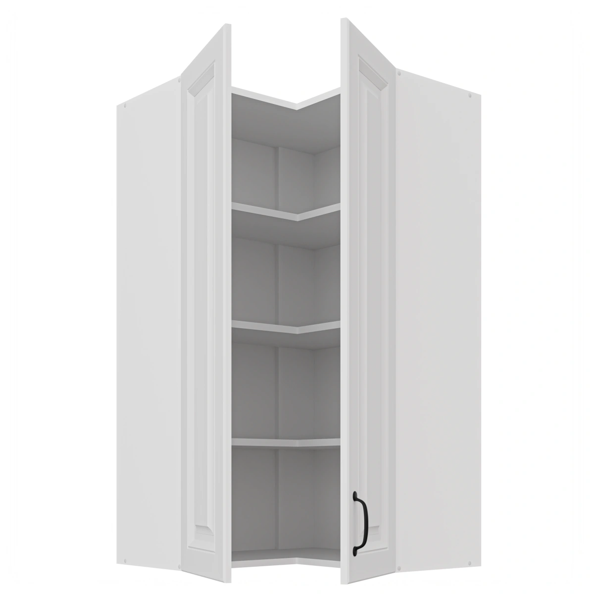 Upper corner cabinet 60 cm Stillo white/white 60x60 GN-108 2F 90 degrees - Image 2