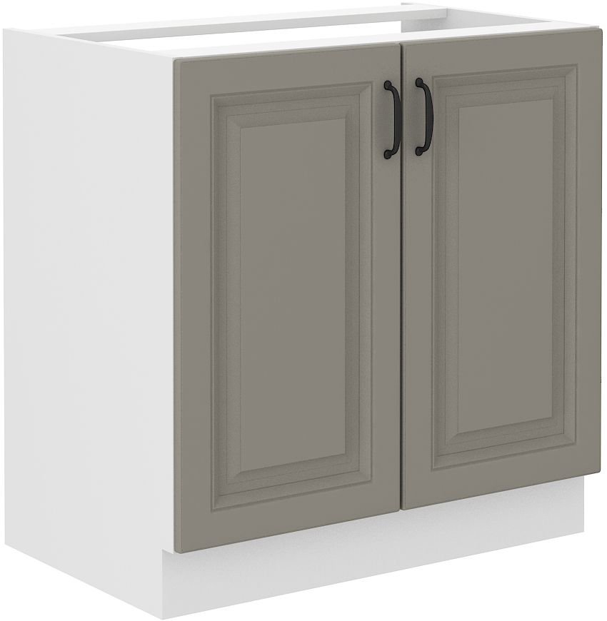 Base cabinet 80 cm, Stillo sink white/clay gray 80 ZL 2F BB