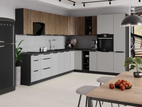 Corner kitchen set, corner kitchen Arona – Monza 315/250 cm