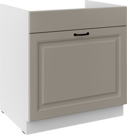 Base cabinet 80 cm, sink, drawer, Stillo white/clay gray, 80 ZL, 1S, BB, PREMIUM BOX