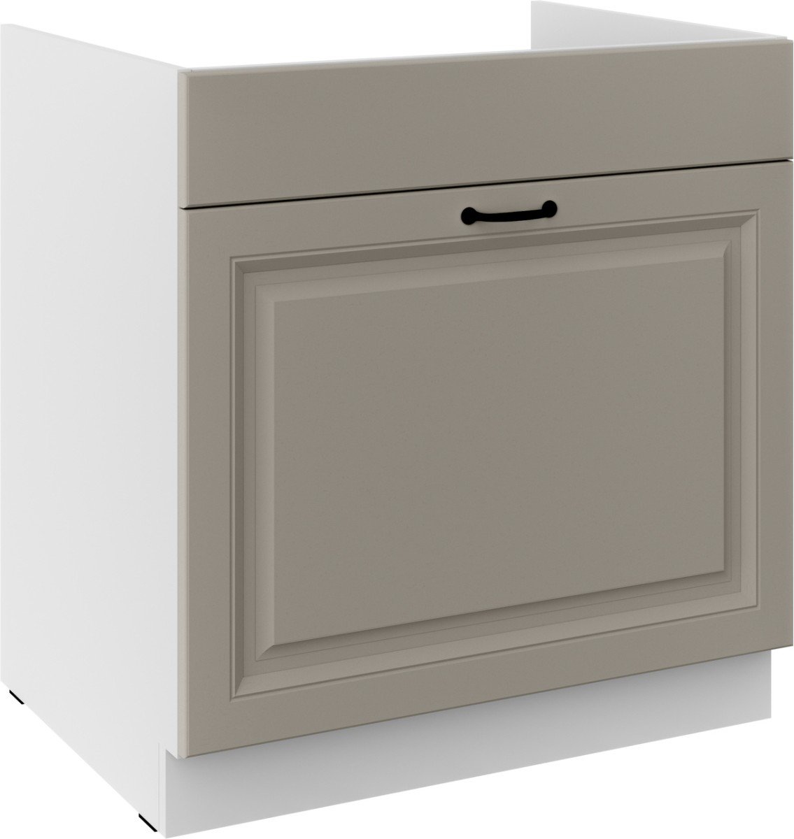Base cabinet 80 cm, sink, drawer, Stillo white/clay gray, 80 ZL, 1S, BB, PREMIUM BOX