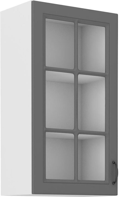 Wall cabinet 40 cm display case Stillo white/dust grey 40 GS-90 1F